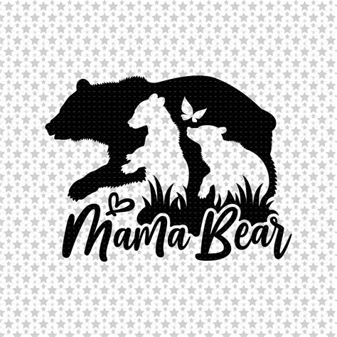Mama bear svg png eps pdf files bear mama svg mama baby bear svg mom ...
