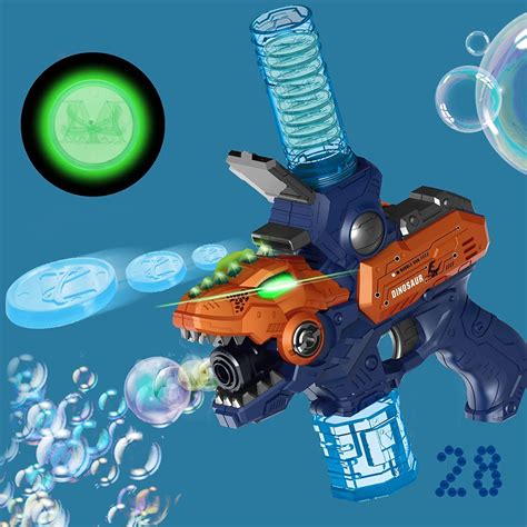 Buy 2 in 1 Dinosaur Shape Electric Bubble Gun/Shooting Gun I Auto ...