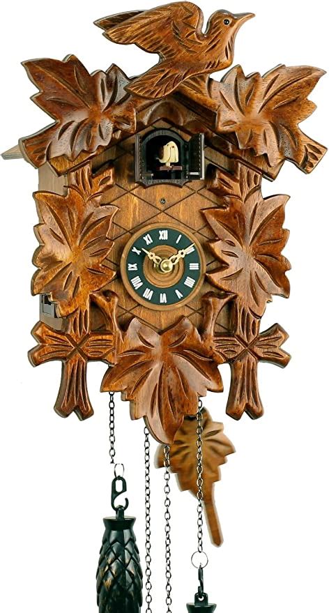 Amazon.com: Arched Wooden Wall Clock with Pendulum and Chimes,Battery ...