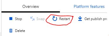 Image result for Azure PowerShell Restart Button