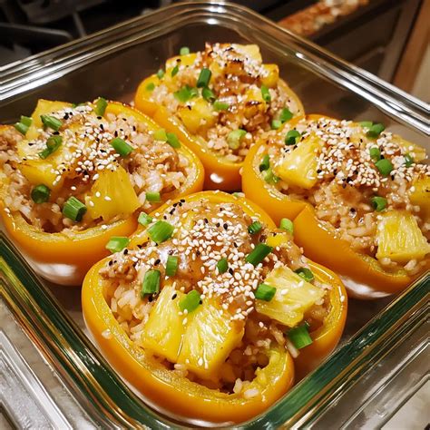 Teriyaki Pineapple Chicken & Rice Stuffed Peppers: A Flavor Explosion ...
