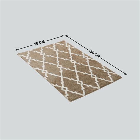 Buy Paradise Textured Polyester Woven Carpet : 150 cm x 50 cm Brown ...