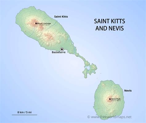 Nevis Island Map Saint Kitts And Nevis People , Weather And Economy
