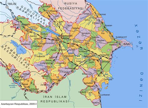 Map Gence Azerbaijan