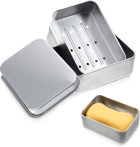 Amazon.com: Piriuuo Travel Soap Container, Bar Soap Case Metal Bar ...