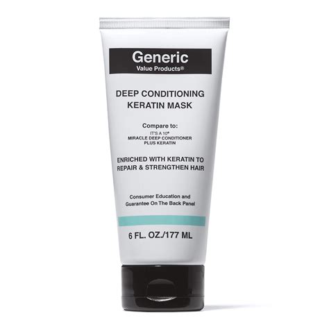 Generic Value Products Deep Conditioning Mask Plus Keratin, Adds Shine ...
