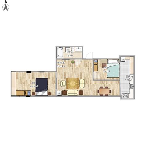 日韩风格二居室60平米6万-明园九龙湾装修案例-南昌房天下家居装修网