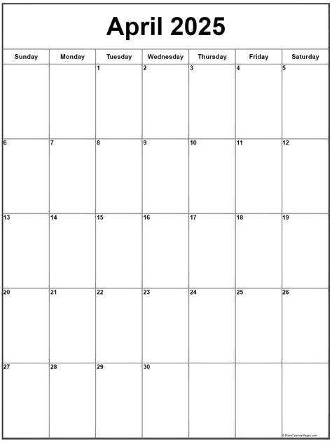 April 2025 Calendar Printable Pdf - Free Worksheets Printable