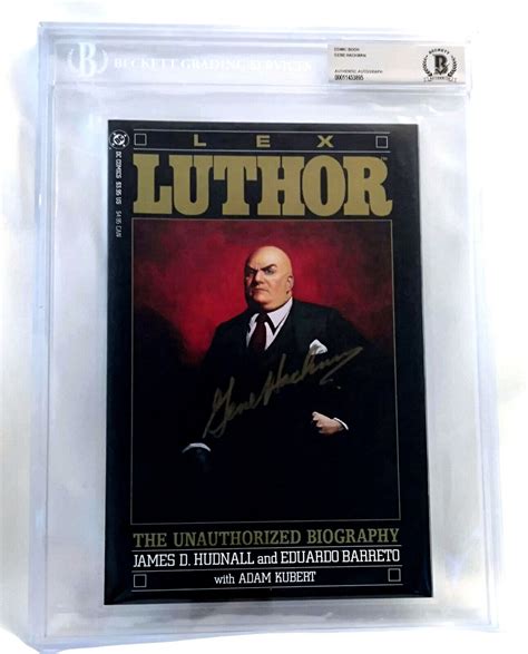 RARE Signed GENE HACKMAN Lex Luthor Biography Superman Comic Beckett ...
