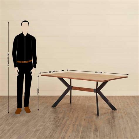 Buy Nico Solid Wood 6-Seater Dining Set with Chairs - Brown from Home ...