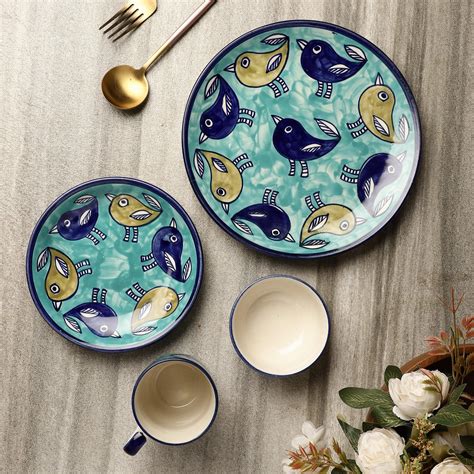 Ceramic Whimsical birds dinner set – The Decor Mart