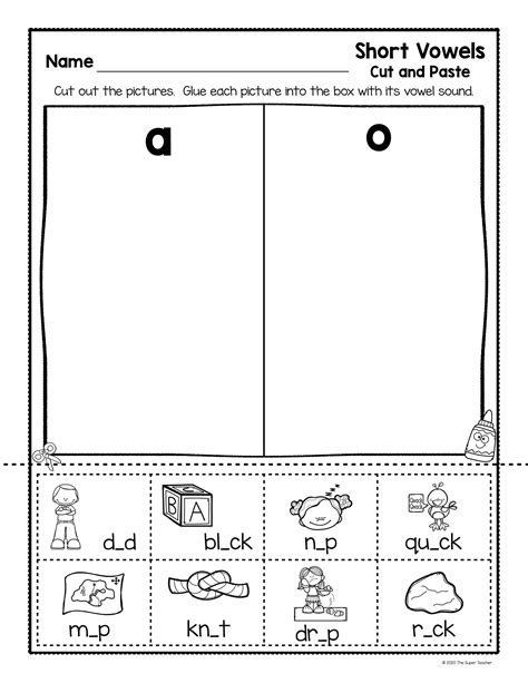 Short vowel sounds worksheets for preschool and kindergarten kids ...