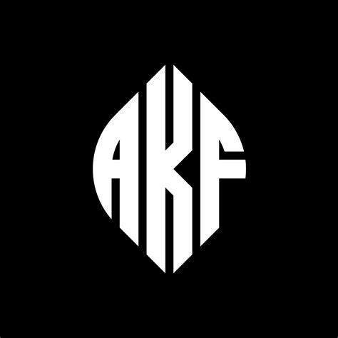 diseño de logotipo de letra de círculo akf con forma de círculo y ...