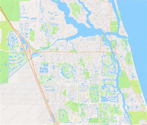 Jupiter Vector Map - Modern Atlas (AI,PDF) | Boundless Maps