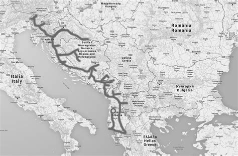 Map balkan river