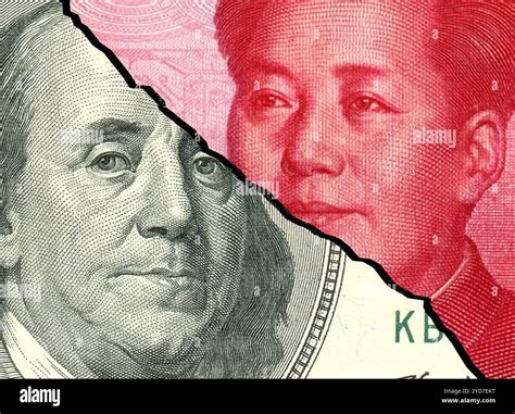 100 United States Dollar (USD) and 100 Renminbi (RMB, CNY) banknotes ...