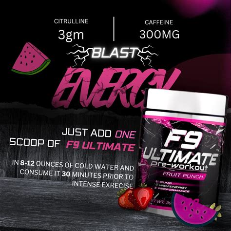 F9 Ultimate Pre workout 30 servings 300g