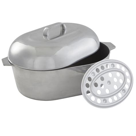 Imusa 15" Classic Turkey Cooking Dish, Heavy Duty Cast Aluminum Oval ...