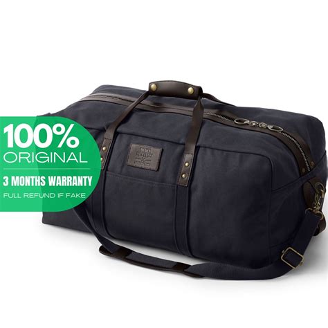 Lands' End Waxed Canvas Travel Duffle Bag Original | Shopee Malaysia