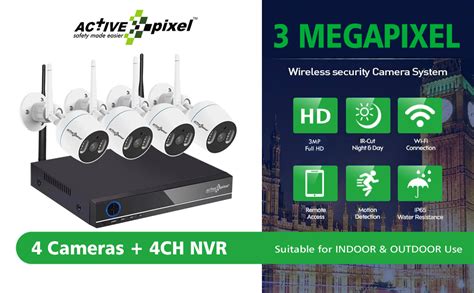 Buy Active Pixel AUTO-Pair 3MP Wireless 4 Channel HD NVR kit with ...