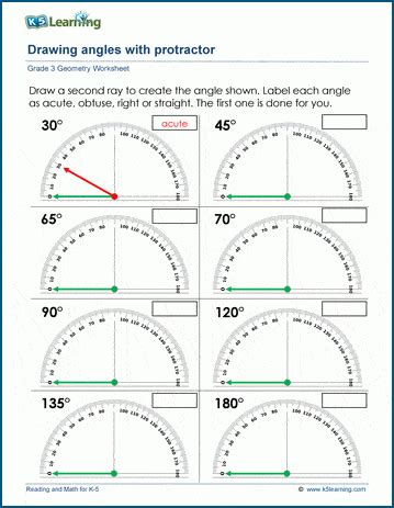 Drawing Angles Worksheet 的图像结果
