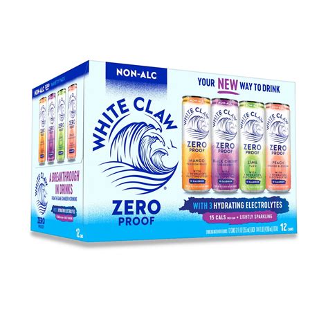 White Claw 0% Alcohol Seltzer Premium Variety Pack, Tropical Lime ...