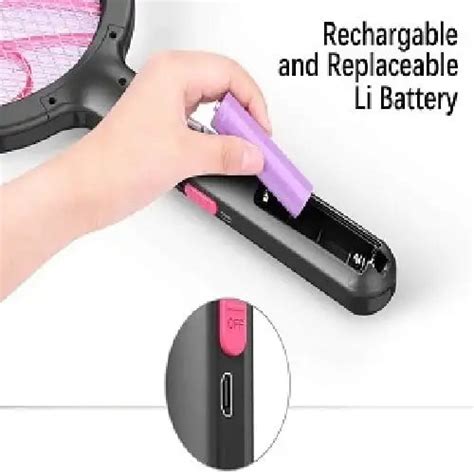 Mosquito Killer Machine Racket Bat with 1200mAh Rechargeable Battery ...