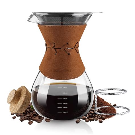 Amazon.com: Pour Over Coffee Maker with Double-Layer Stainless Steel ...