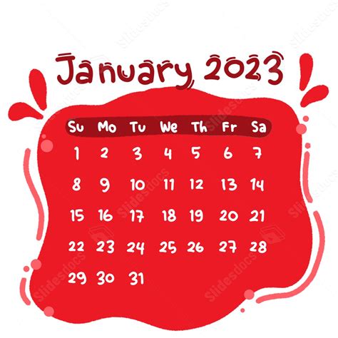 January Printable Month Sign