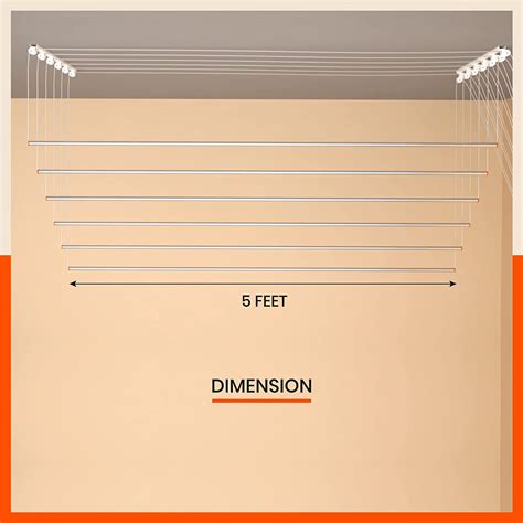 Bathla Mobidry Exa Stainless Steel Ceiling Cloth Dryer - 5ft x 4 Pipes ...