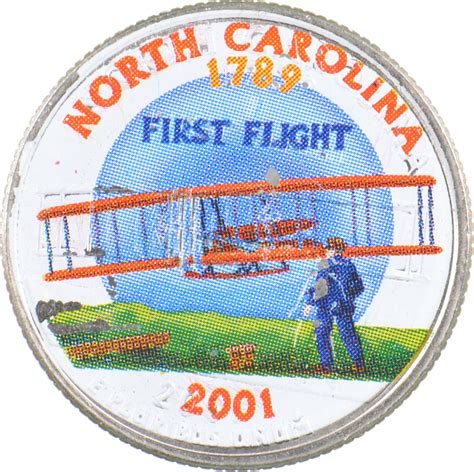 Custom - COLORIZED - 2001-D North Carolina State Quarter - High ...