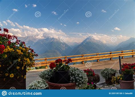 Summer Sunset in the Mountains of Valle D`Aosta Stock Photo - Image of ...