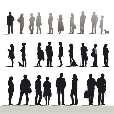 Les silhouettes des gens vecteur de dessins animés | Vecteur Premium ...