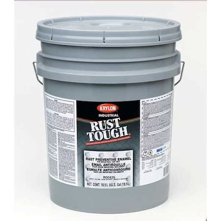 Krylon Interior/Exterior Paint, Flat, Oil Base, Aluminum, 1 gal K00151 ...