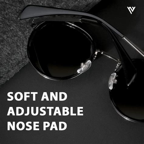 Captain | Black and Silver Polarized Round Sunglasses - PMG3982