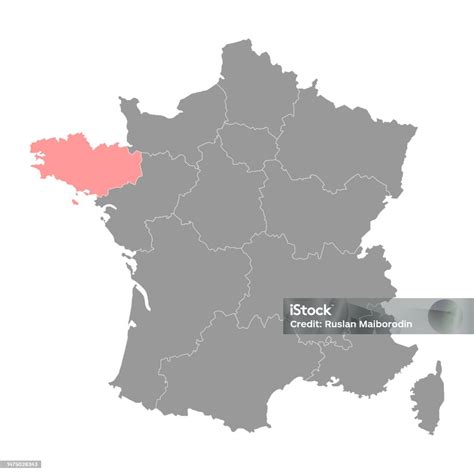 Bretagne Map Region Of France Vector Illustration Stock Illustration ...