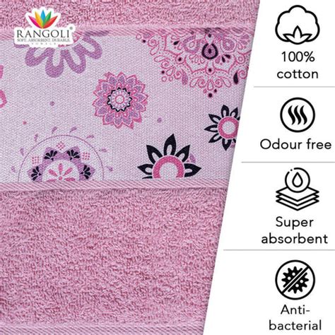 Rangoli Century 450 GSM Cotton Bath Towel (Size: 71x147 CM)