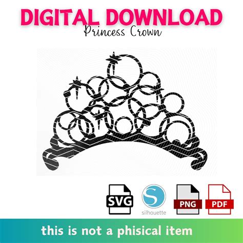 Princess Glinda Crown SVG, Queen Crown Instant Download Digital File ...
