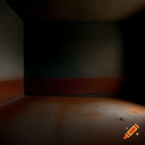 Dark, blank room with monochrome rusty brown colors on Craiyon