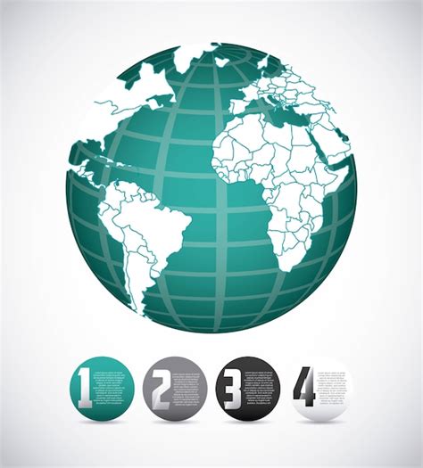 Design de mapa do mundo | Vetor Premium