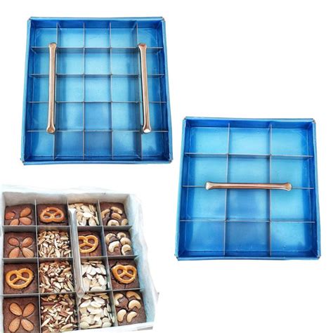 Buy Brownie Cutter Stainless 100% Heavy duty Baking Pan with Slicer ...