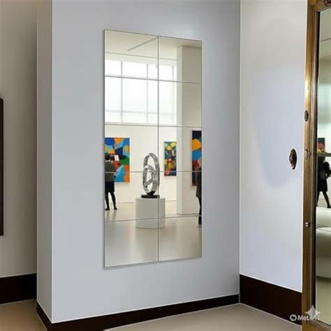 WAKAI VISUAL Set of 10 Square Mirror Wall Stickers (15x15 cm) – Premium ...