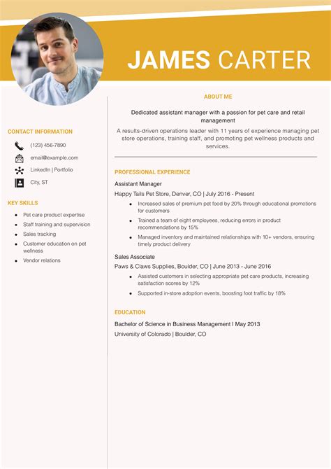 Assistant Store Manager Resume Examples and Templates for 2025 - ResumeTemplates.com