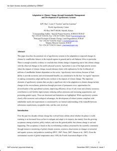 Adaptation to Climate Change through Sustainable Management and ...