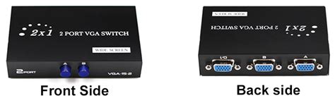 AMS 2 Port VGA Switch 2 in 1 Out VGA Switcher Splitter Switch ...