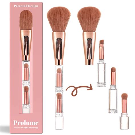 Prolume Stroke 4 in 1 Makeup Brushes Set for Women Includes Eyeshadow ...