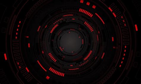 Red light grey cyber line circle system technology futuristic design ...