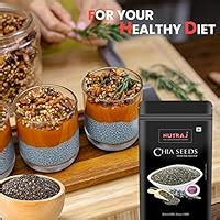 Nutraj 100% Natural Raw Chia Seeds 200g| Premium Chia Seeds for Weight ...