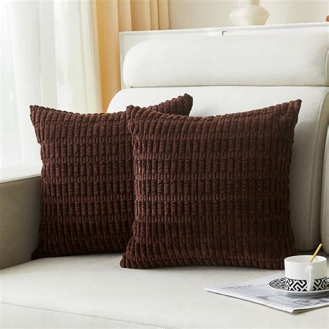 Amazon.com: Sunday Praise 2 Packs Dark Brown Decorative Throw Pillow ...