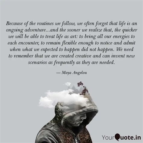 Because of the routines w... | Quotes & Writings by YourQuote Baba ...